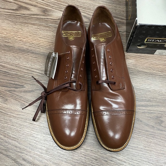 NEW Stacy Adams Madison Brown Oxfords 11 D main image 9